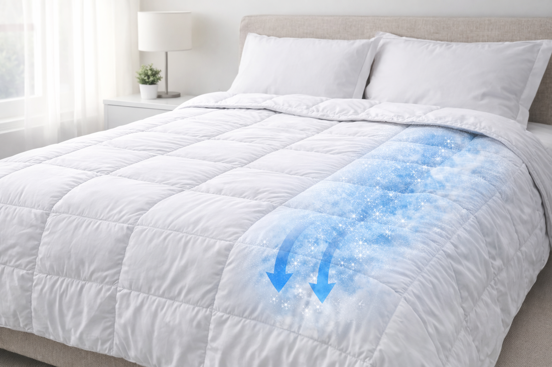 Couette rafraîchissante – Technologie Thermotion